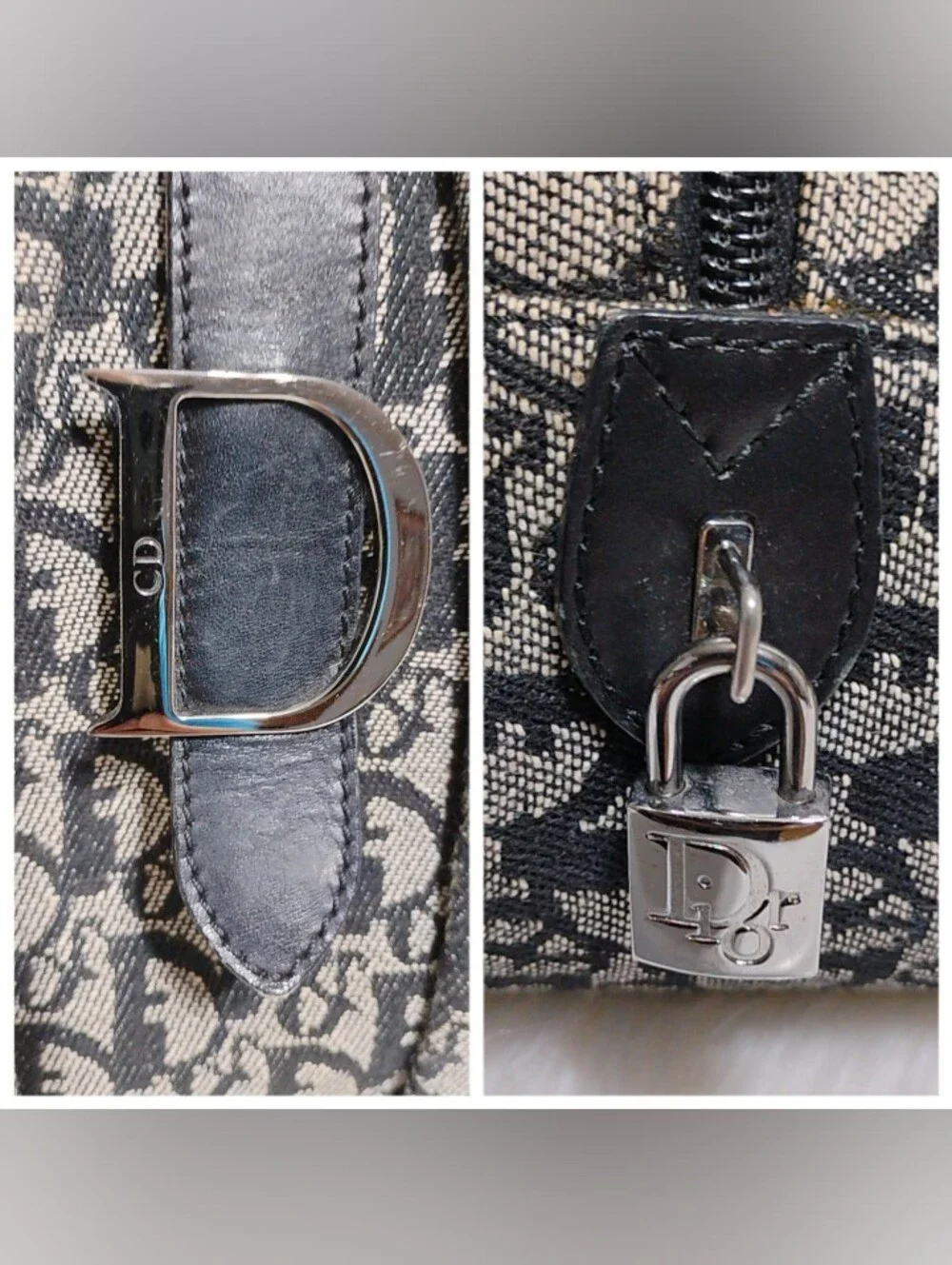 SALE! Christian Dior Trotter Double Saddle Canvas/Leather Discontinued Handbag